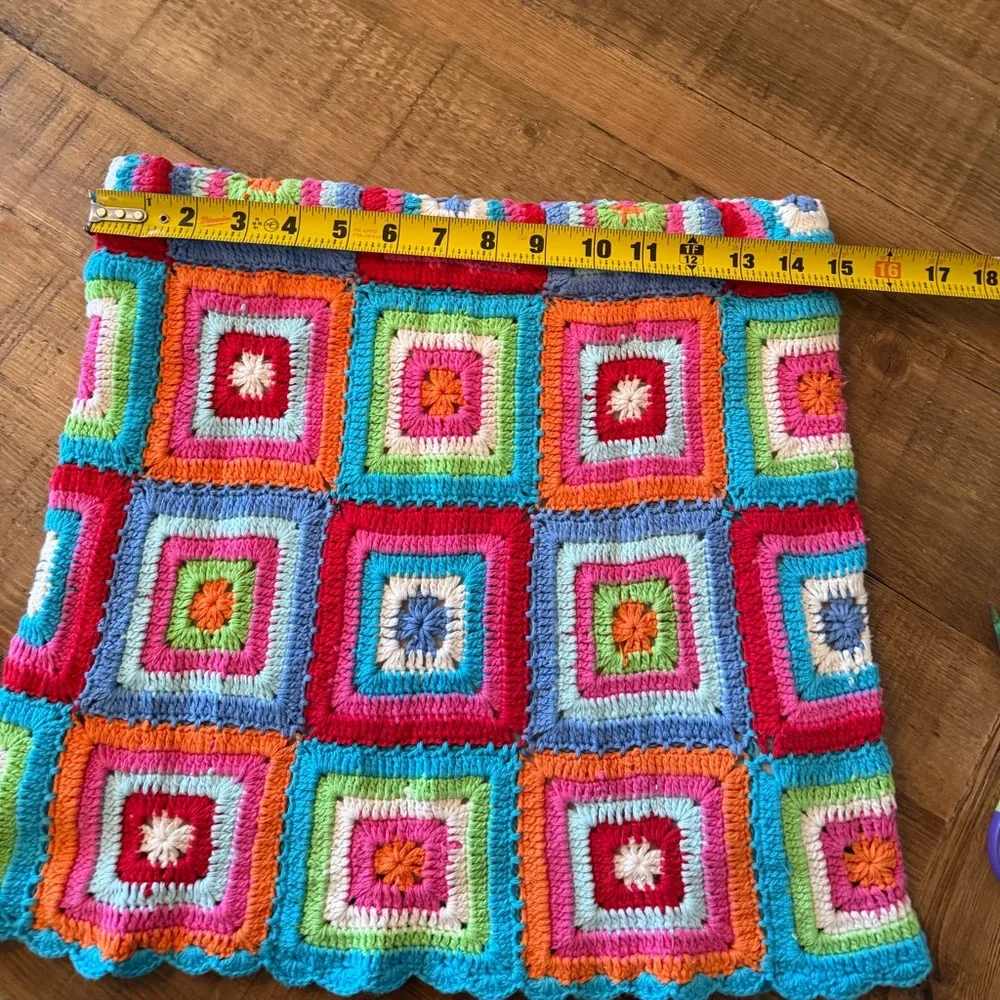 Show Me Your Mumu Crochet Pisces Micro Mini Skirt. Women’s Sz-S Vibrant | Retro - Picture 5 of 8